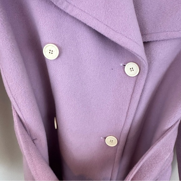 Rejina Pyo Lilac Double-Breasted Simone Wool Trench Coat Small - Picture 5 of 11